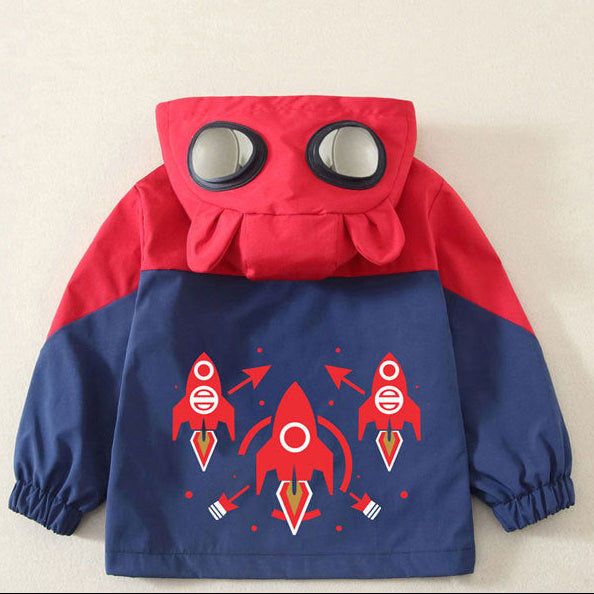 Boys’ Rocket Graphic Goggle Hooded Jacket