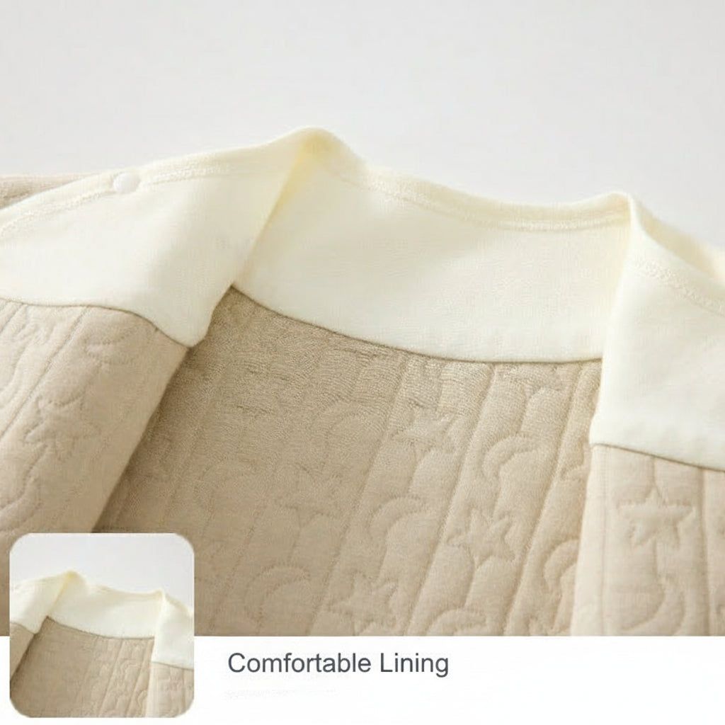 Mameluco acolchado de algodón para bebé con gorro