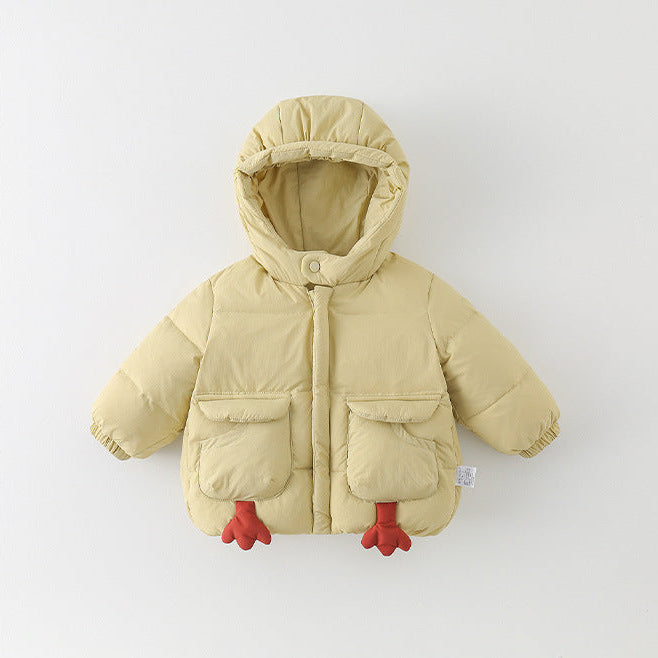 Baby Toddler Thick Warm Cartoon Hooded Down Jacket