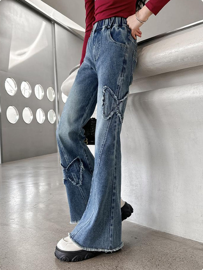 Mädchen Alltagsschmetterling Flare-Hose