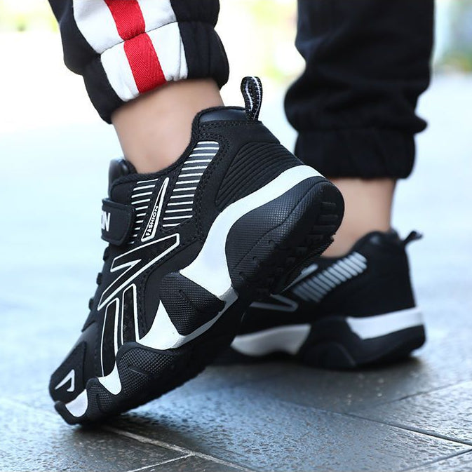 Boys Waterproof Leather Sneakers - Autumn Winter Casual Sports Shoes