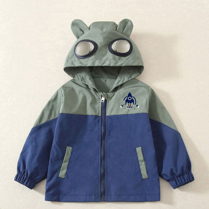 Boys’ Rocket Graphic Goggle Hooded Jacket