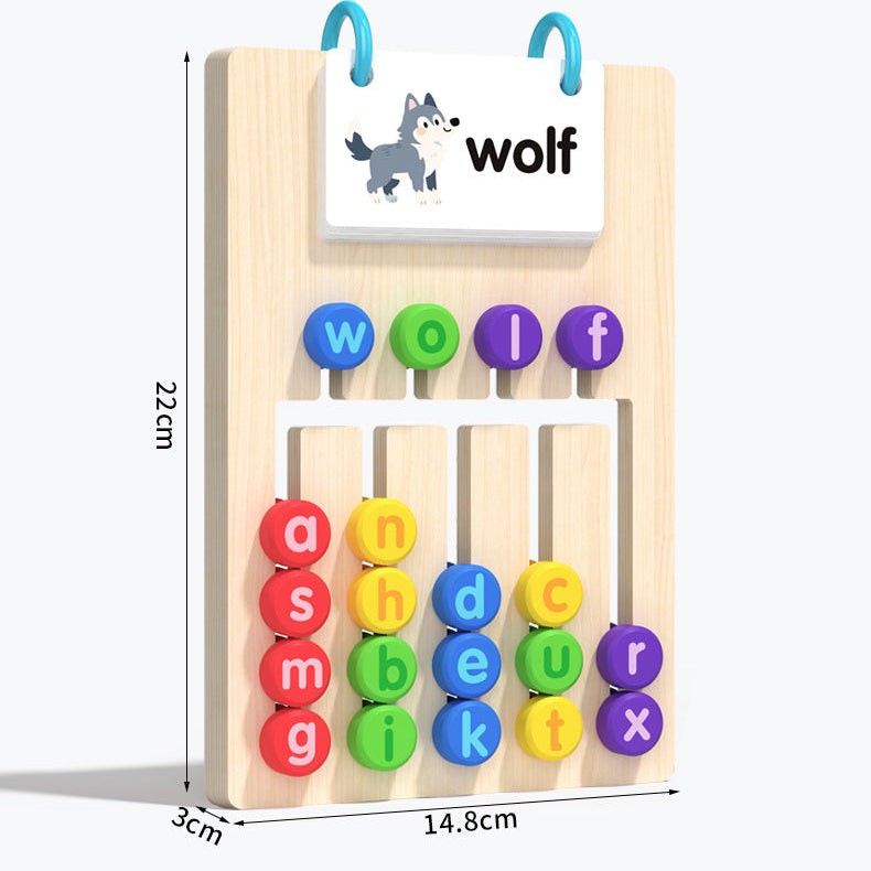 Juego de movimiento y ortografía de palabras y colores para niños