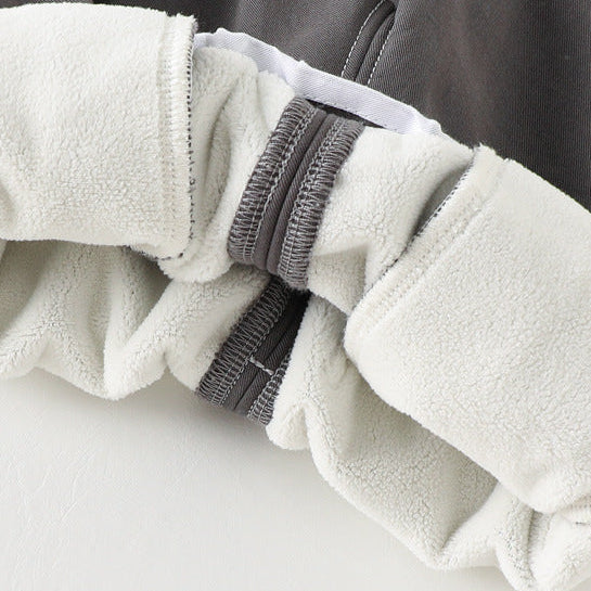 Boys Thick Warm Stylish Padded Jacket and Pants Set