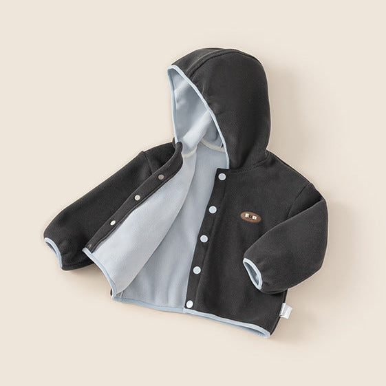 Dicke, warme Fleecejacke mit Kapuze für Jungen