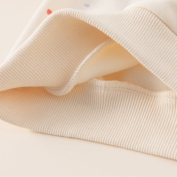 Kids Thick Warm Puppy Print Pullover Sweatshirt