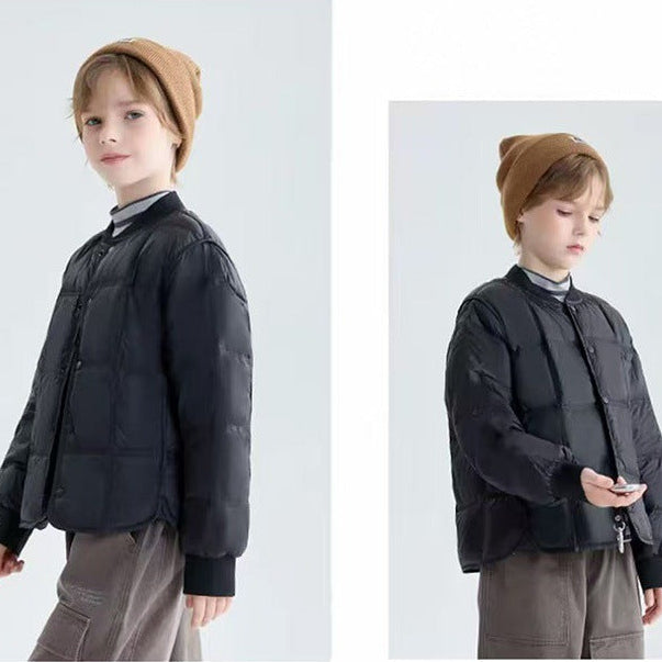 Kinder-Schuluniform-Futter, lässige, leichte Daunenjacke