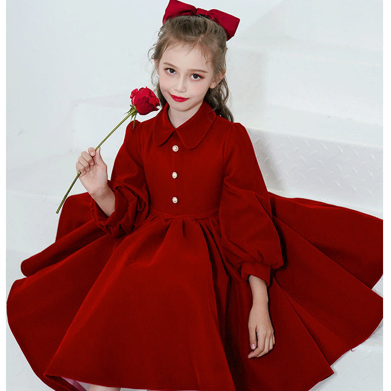 Vestido formal estilo princesa dulce para niñas