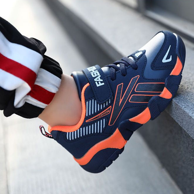 Boys Waterproof Leather Sneakers - Autumn Winter Casual Sports Shoes