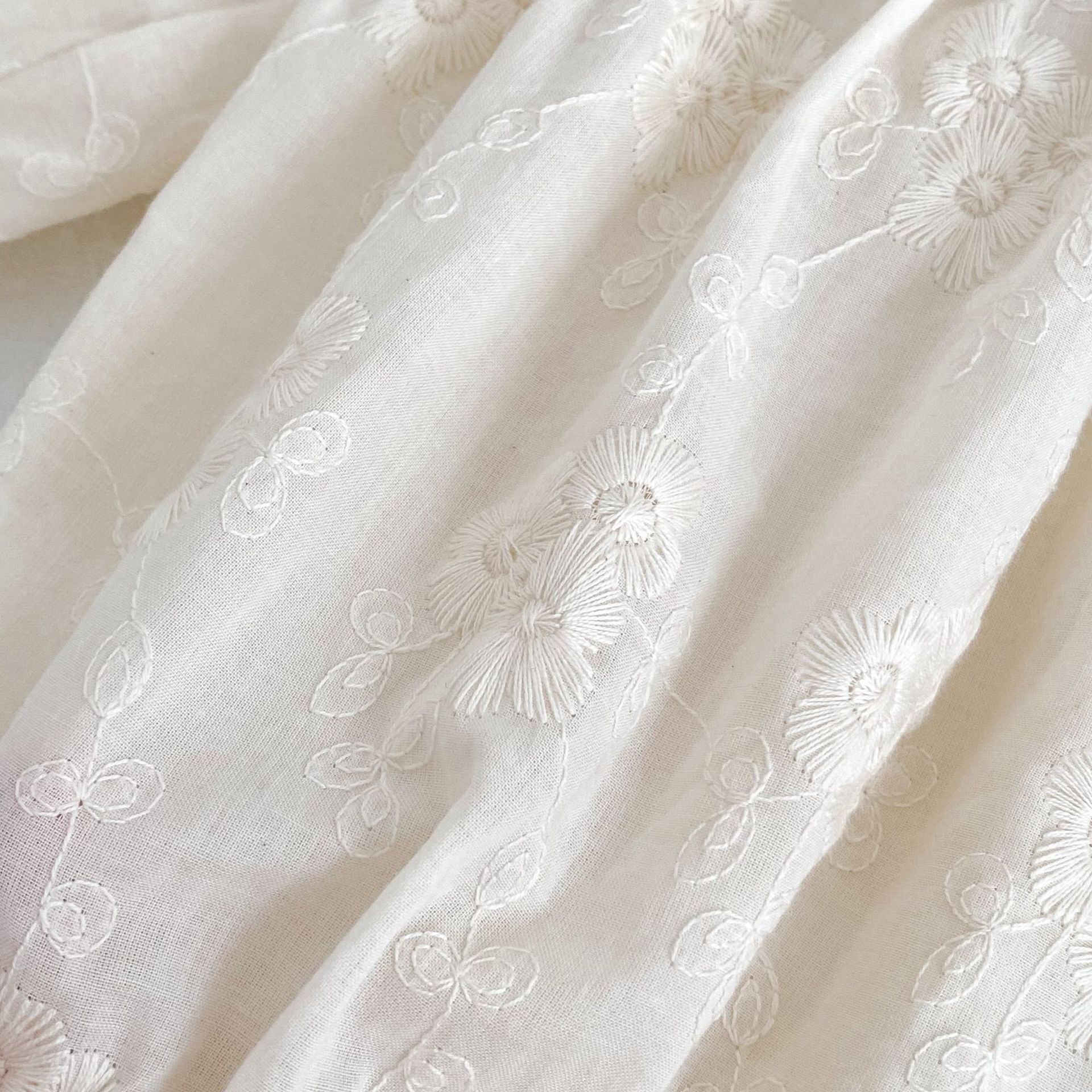 Baby Girl 100% Cotton Lace Long Sleeve Bodysuit with Vintage Ruffle Collar