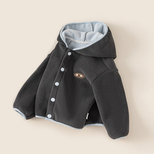 Dicke, warme Fleecejacke mit Kapuze für Jungen