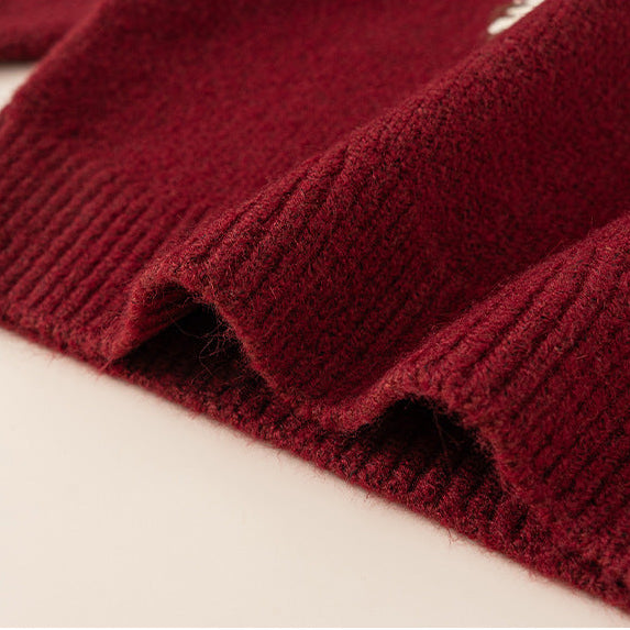 Suéter de punto grueso y cálido con diseño de cachorro de dibujos animados para niños