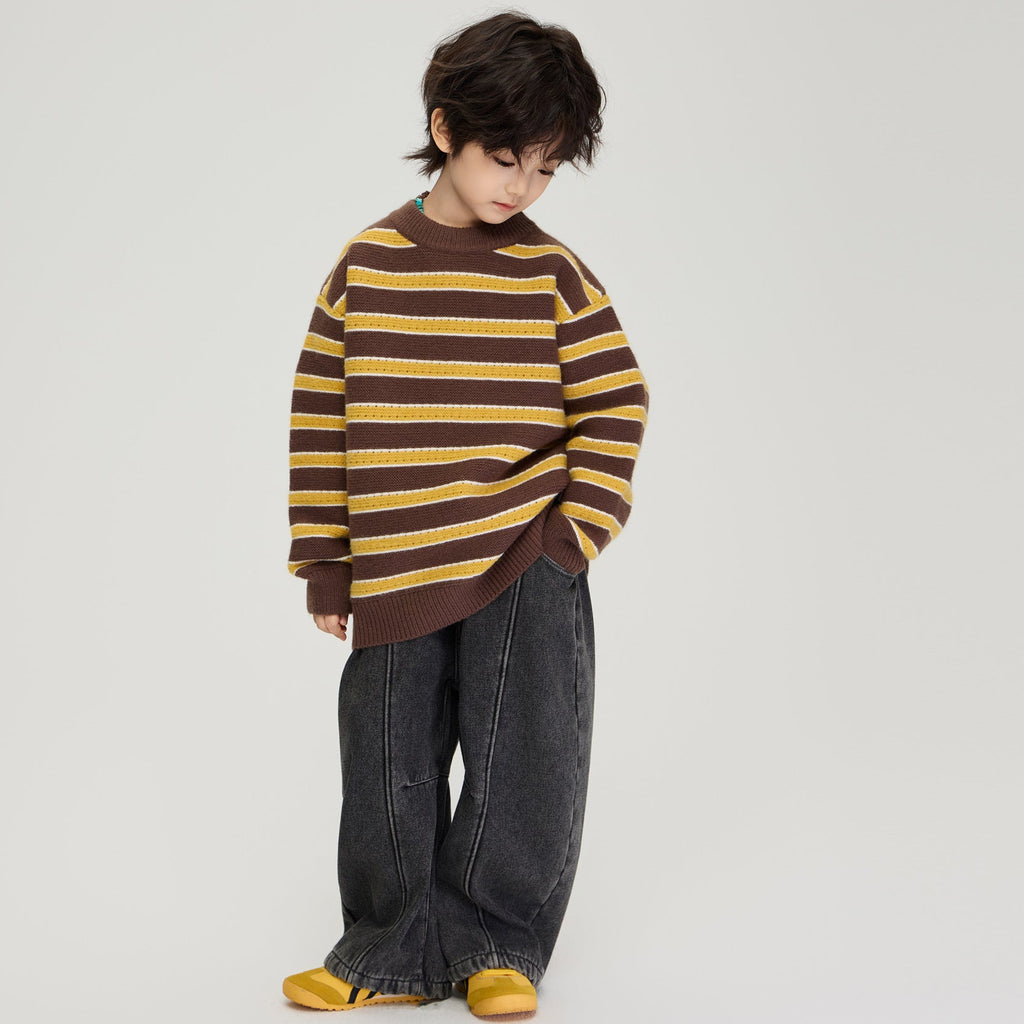 Boys Thick Warm Casual Soft Denim Jeans