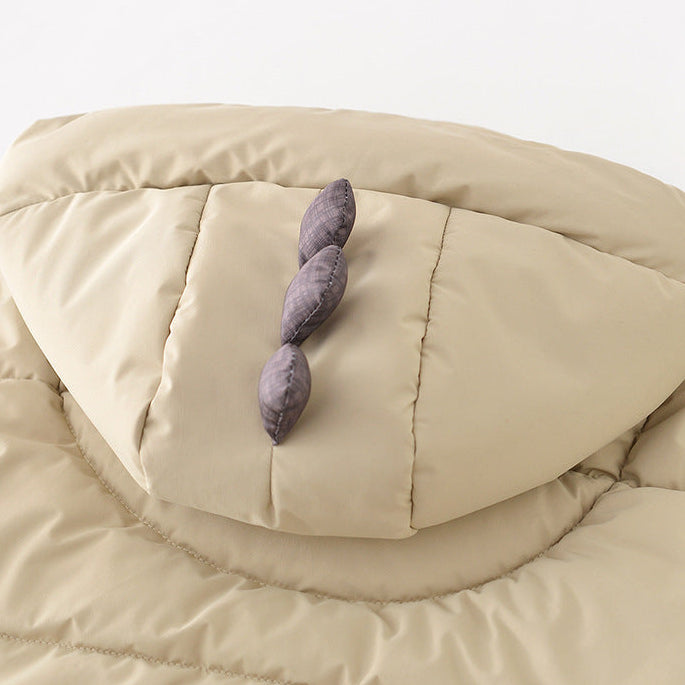 Boys Fleece Lined Thick Warm Hooded Dinosaur Padded Jacket