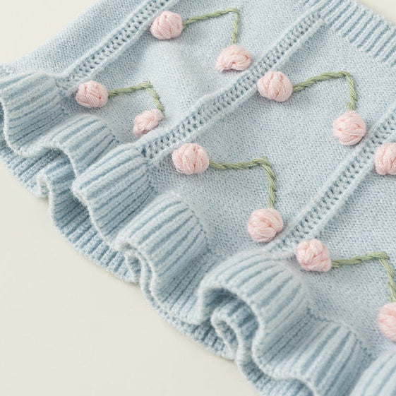 Girls Fall Sweet Cute Lace Trim Three Piece Set