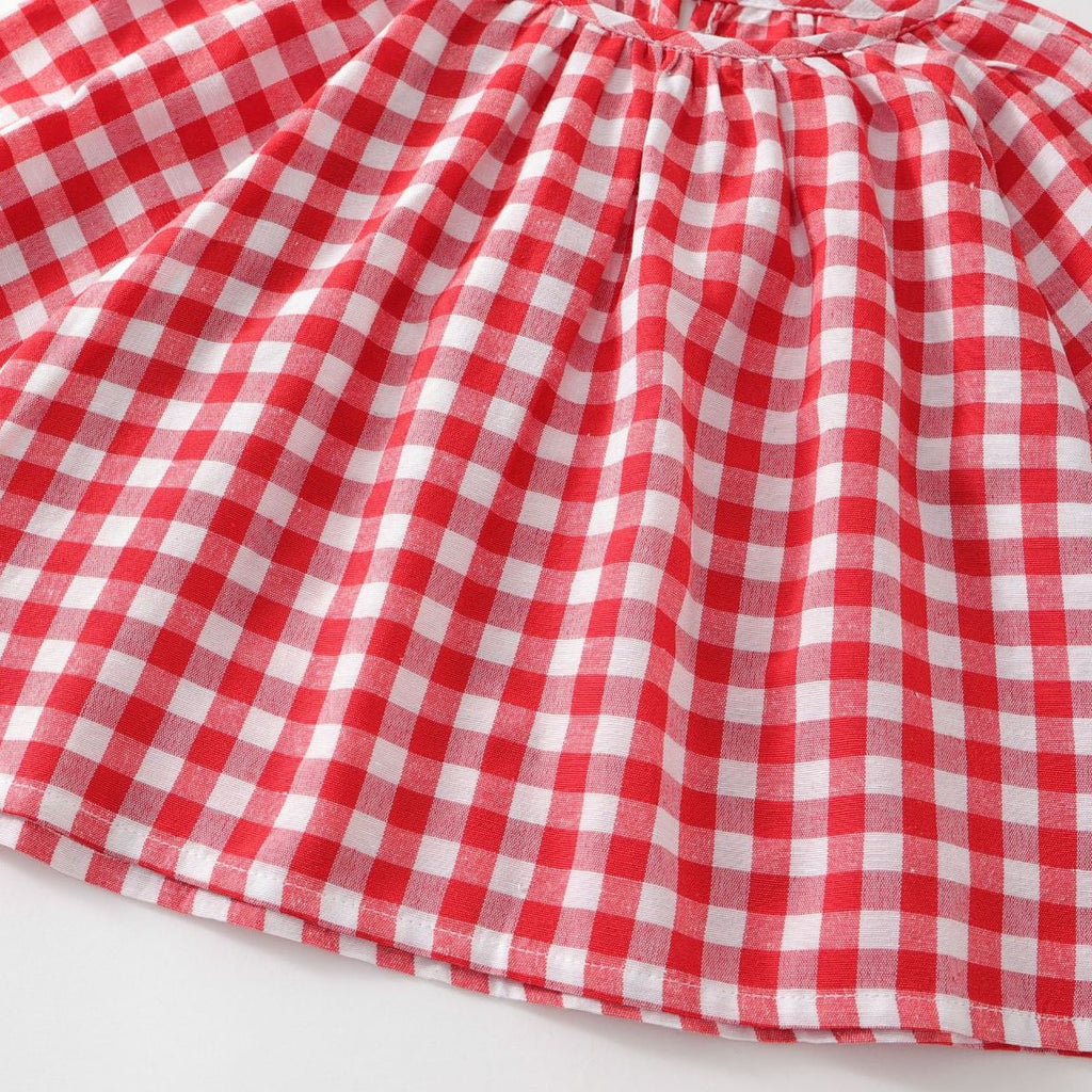 Conjunto de vestido vaquero estilo peto para niñas