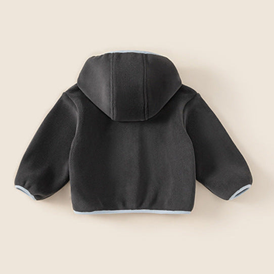 Dicke, warme Fleecejacke mit Kapuze für Jungen