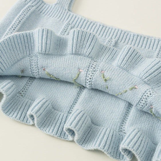 Girls Fall Sweet Cute Lace Trim Three Piece Set