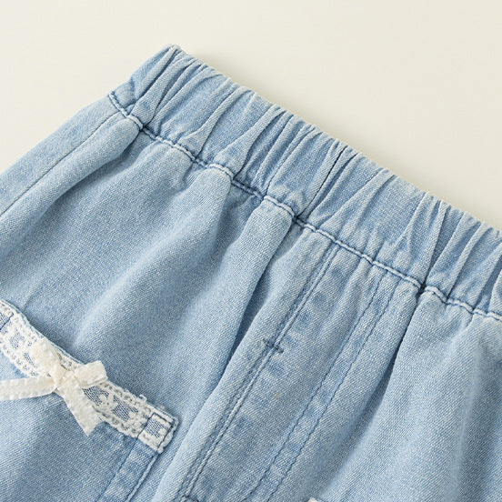 Girls Fall Sweet Cute Lace Trim Three Piece Set