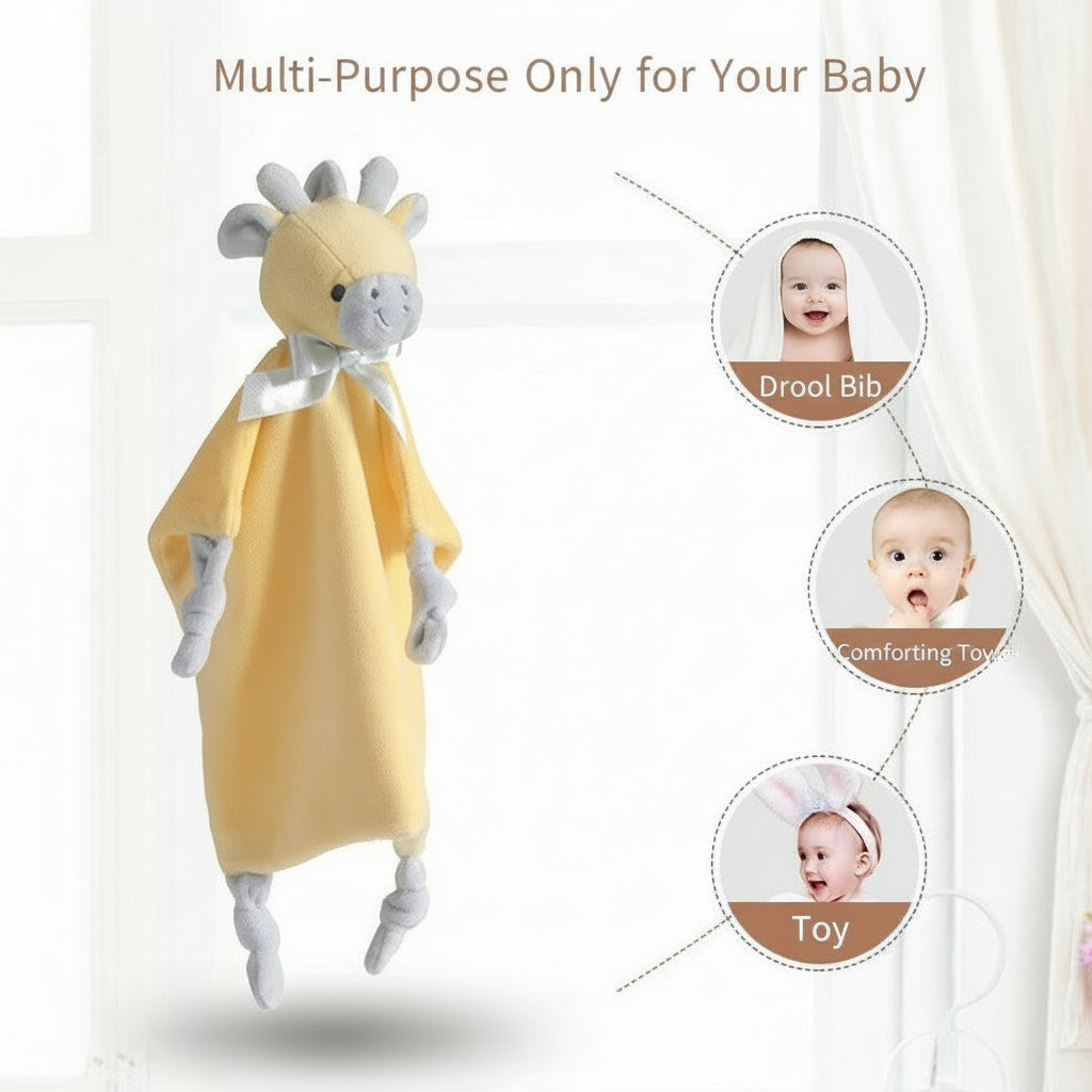 Baby Animal Comfort Blanket Plush Doll