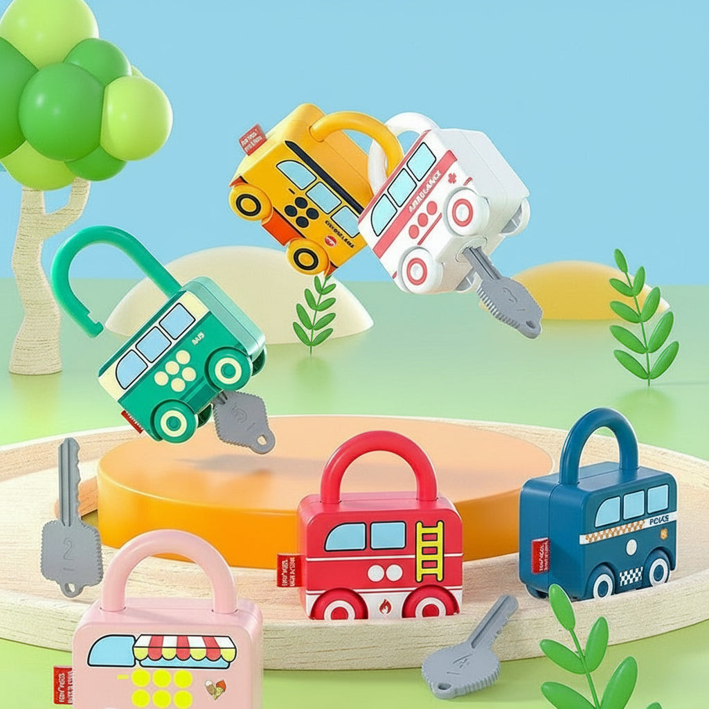 Juguete de candado para aprender números y letras para niños