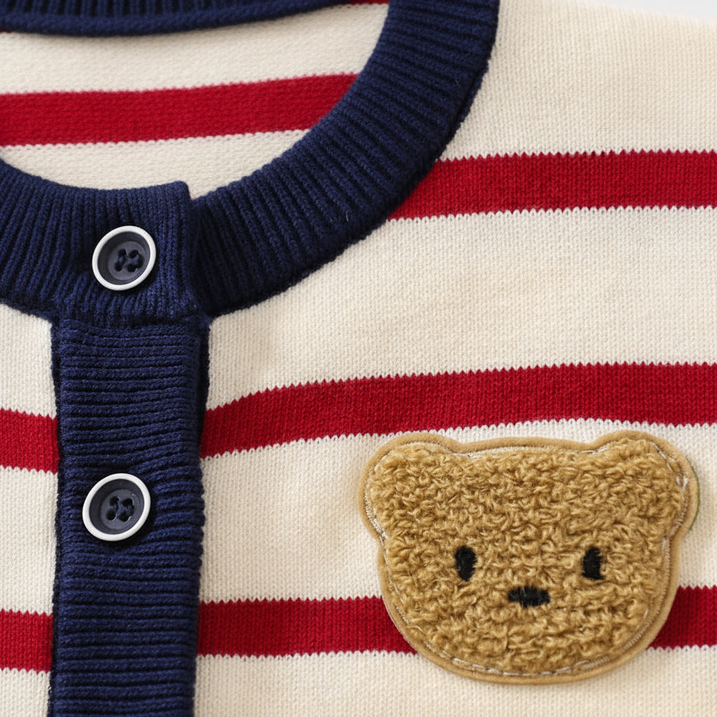 Baby Toddler Striped Cotton Fashion Knit Cardigan