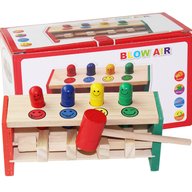 Kids Wooden Hammering Flying Man Toy