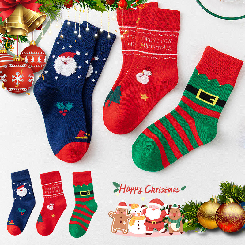 Kids Christmas Warm Crew Socks