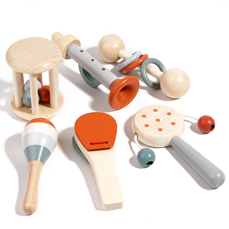 Baby Toddler Hand Rattle Drum Musical Instrument
