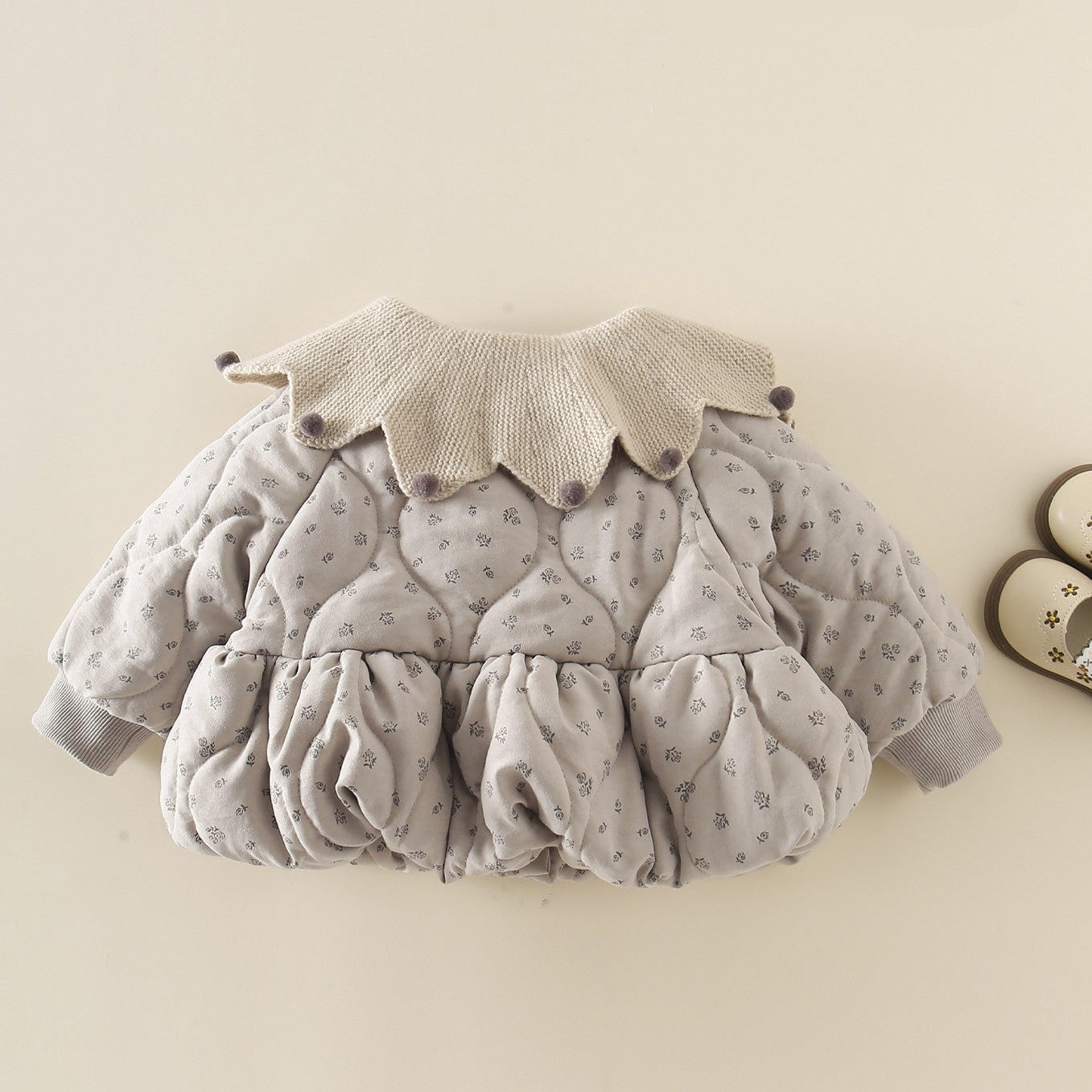 Chaqueta acolchada gruesa y cálida para bebé niña, suave y delicada con la piel