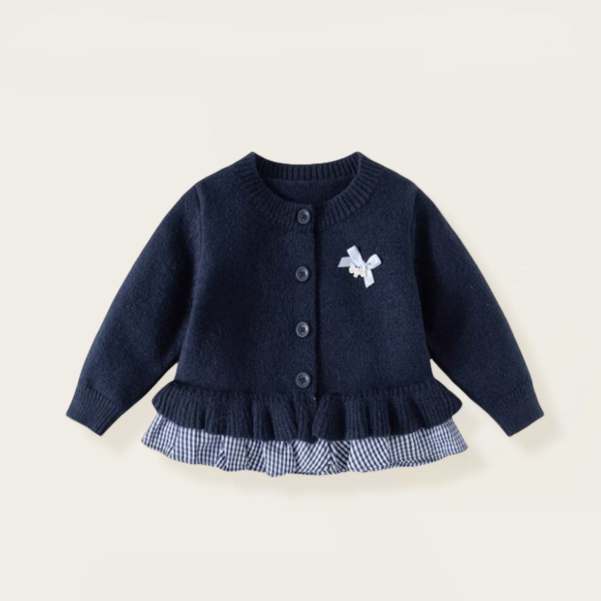 Mädchen Herbst Stilvoller Strickcardigan