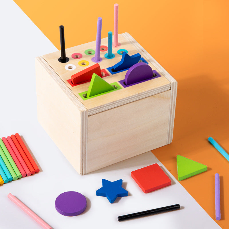 Cubo de clasificación de formas y colores para niños