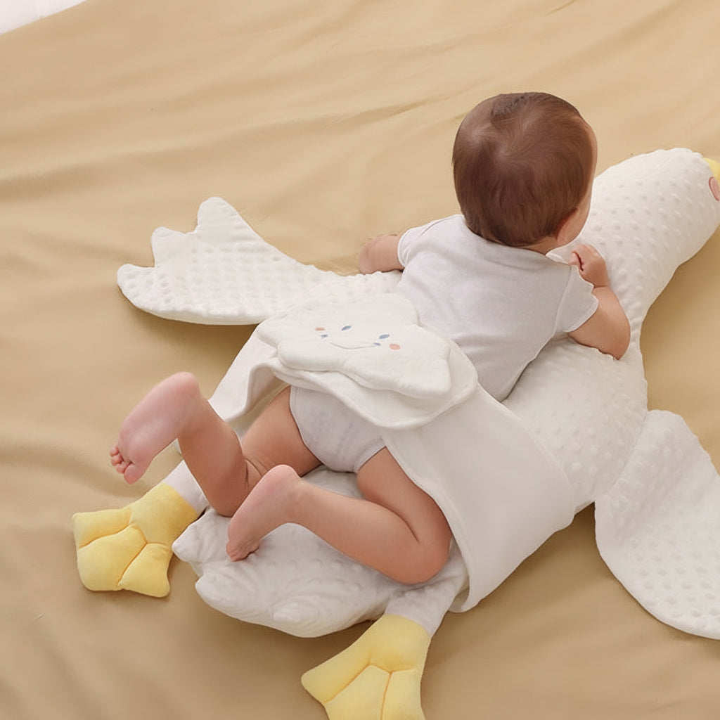 Baby White Goose Gas Relief Pillow Plush Doll