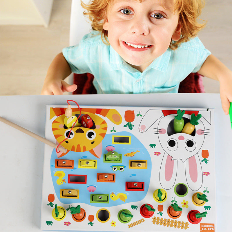 Bloques de construcción de pesca magnéticos para niños