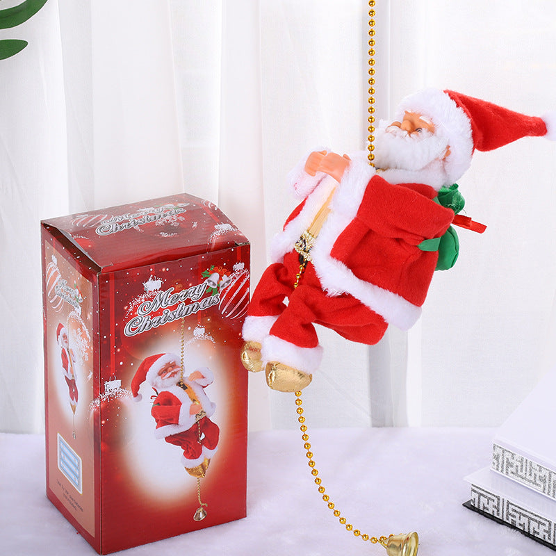 Christmas Musical Electric Climbing Santa Doll