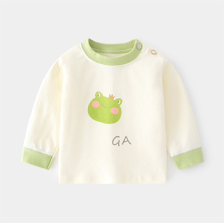 Baby Cartoon Animal Cotton Long Sleeve T-Shirt