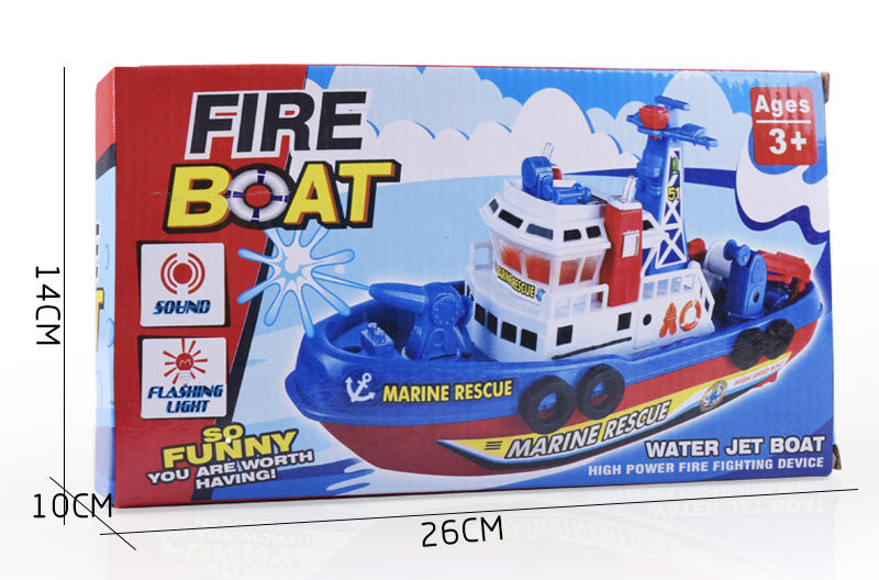 Barco musical eléctrico de rescate de incendios para niños