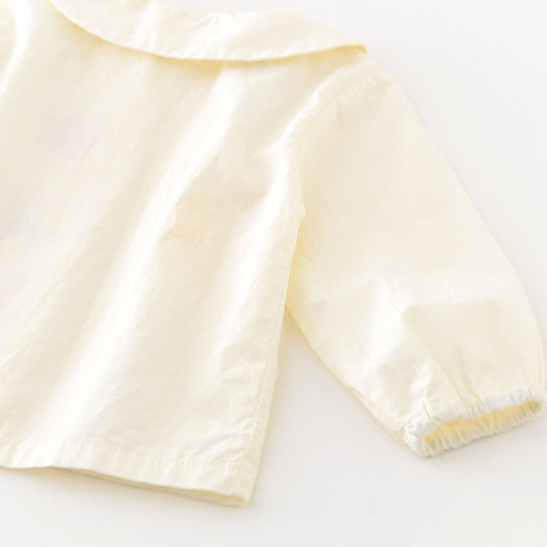 Toddler Girls’ Sweet Bunny Carrot Cotton Shirt