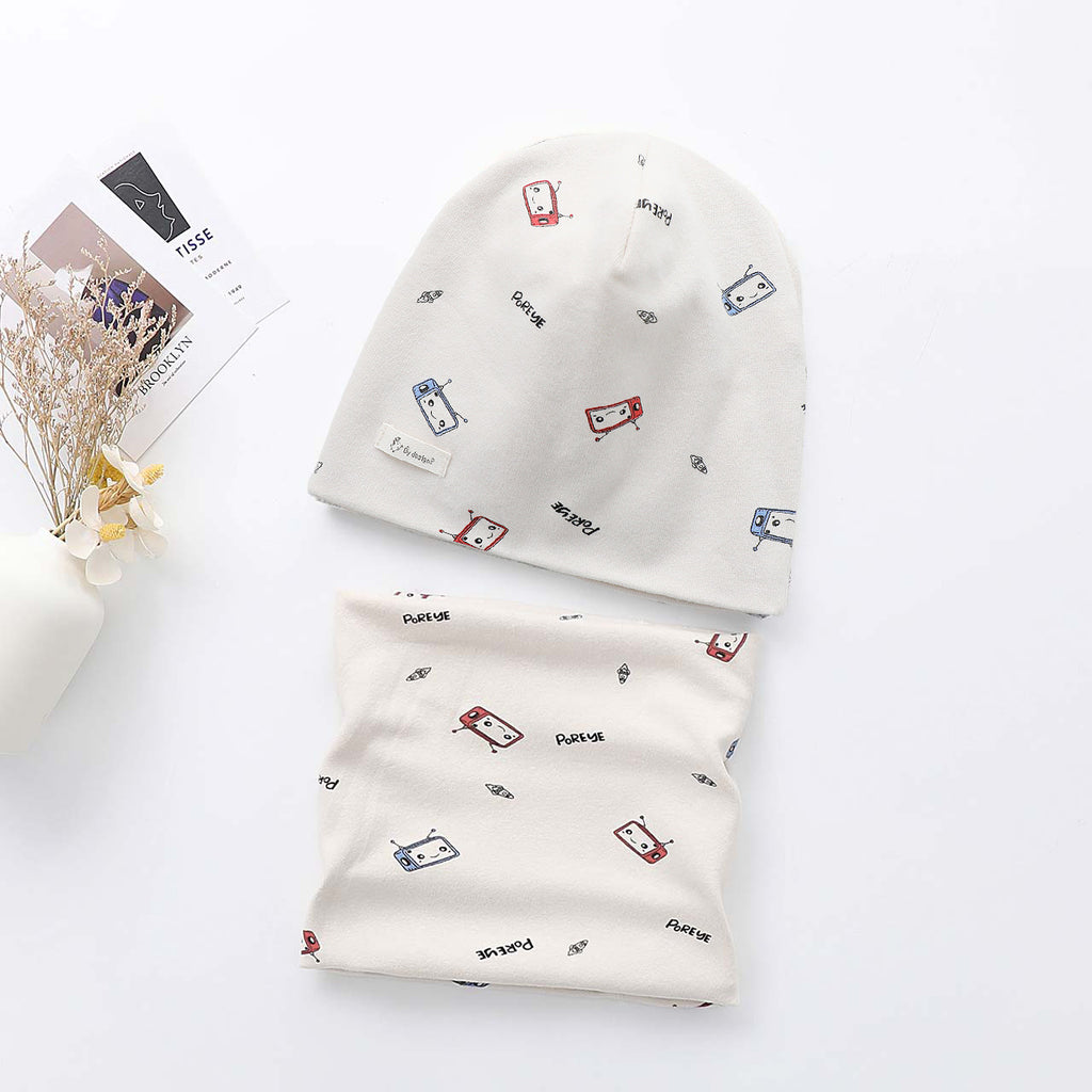 Kids Windproof Warm Hat Neck Warmer Set