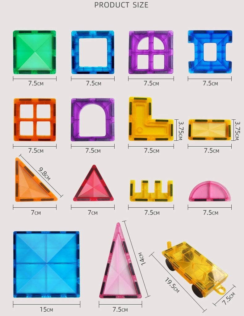 Azulejos magnéticos de colores para ventanas para niños