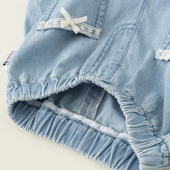 Girls Fall Sweet Cute Lace Trim Three Piece Set