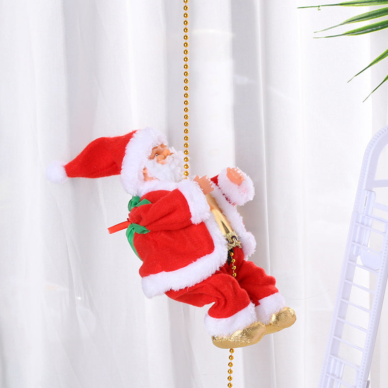 Christmas Musical Electric Climbing Santa Doll
