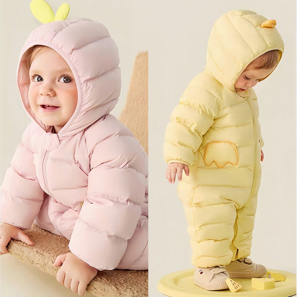 Baby Outdoor Warm Hooded Romper Down Jacket