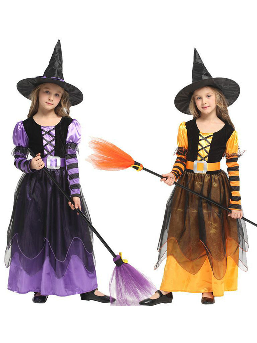 Kids Witch Princess Costume Set for Halloween & School Play