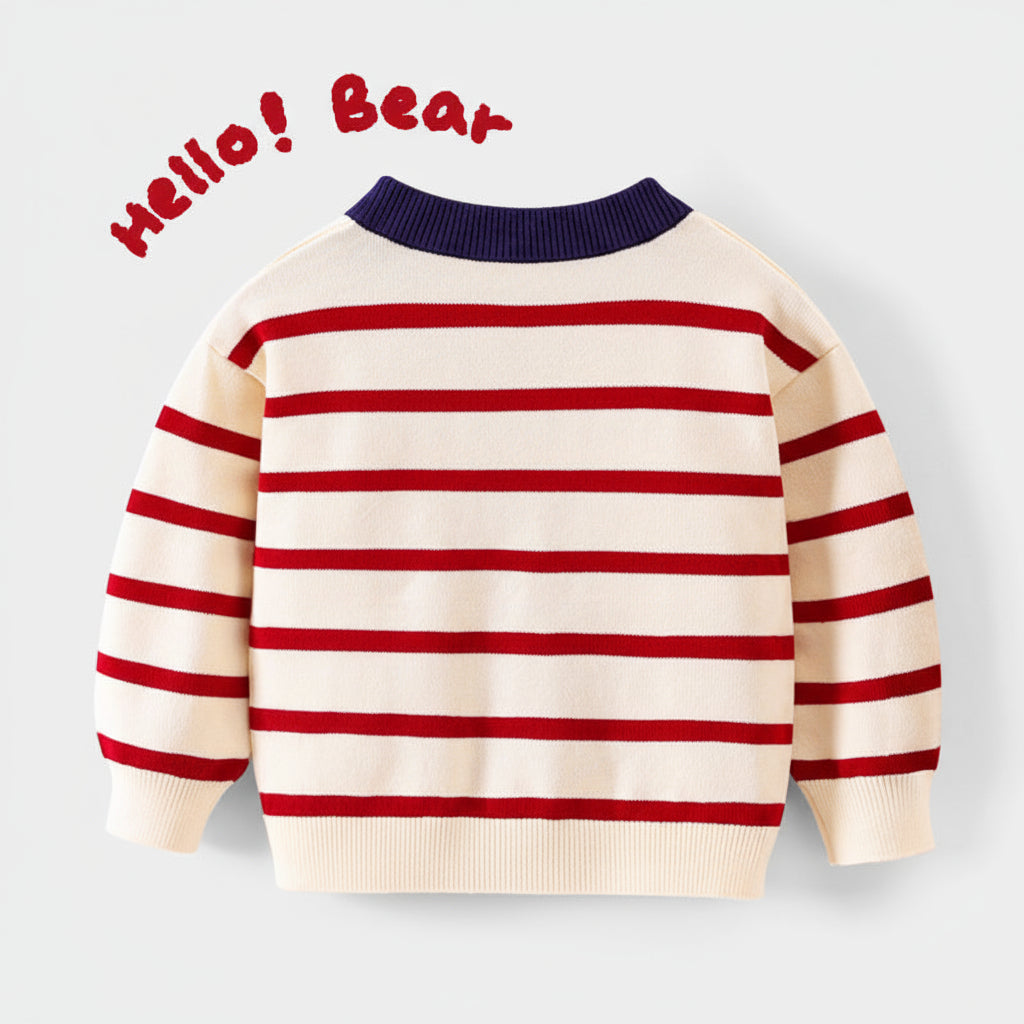 Baby Toddler Striped Cotton Fashion Knit Cardigan