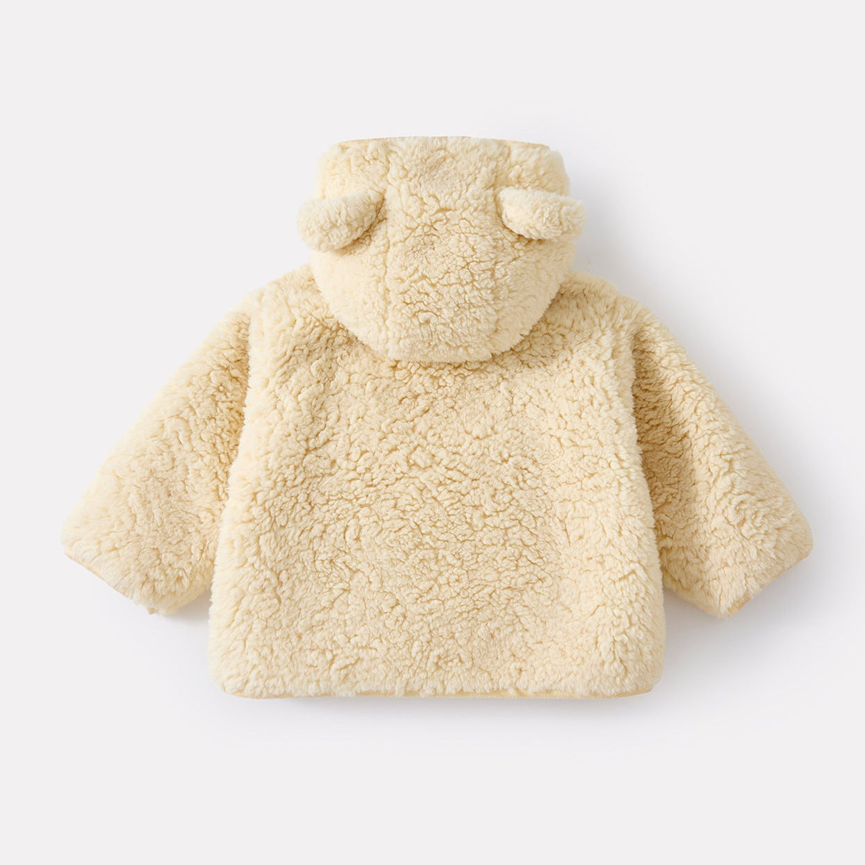 Baby Girl Fleece Lined Thick Cute Hooded Jacket and Pants Two Piece Set