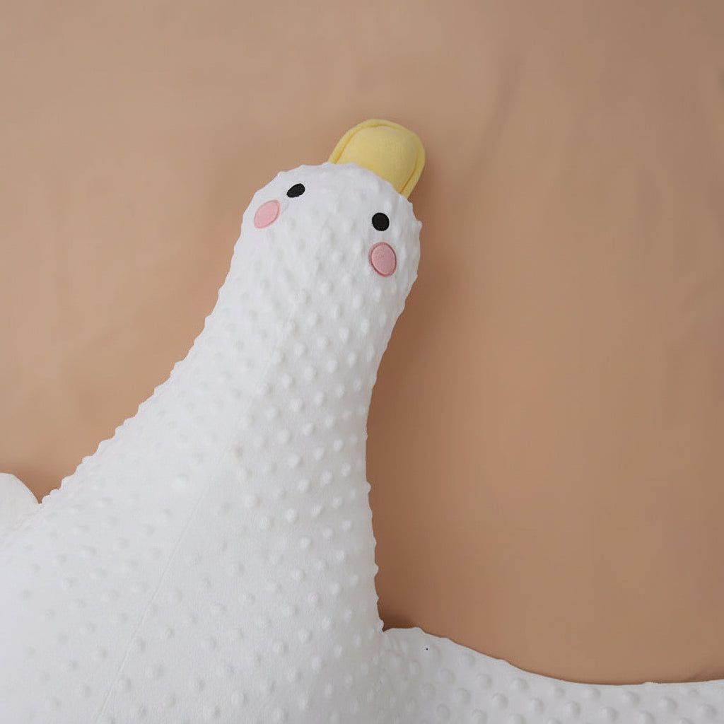 Baby White Goose Gas Relief Pillow Plush Doll