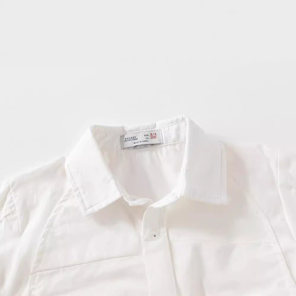 Boys’ Relaxed Casual Cotton Long Sleeve Shirt