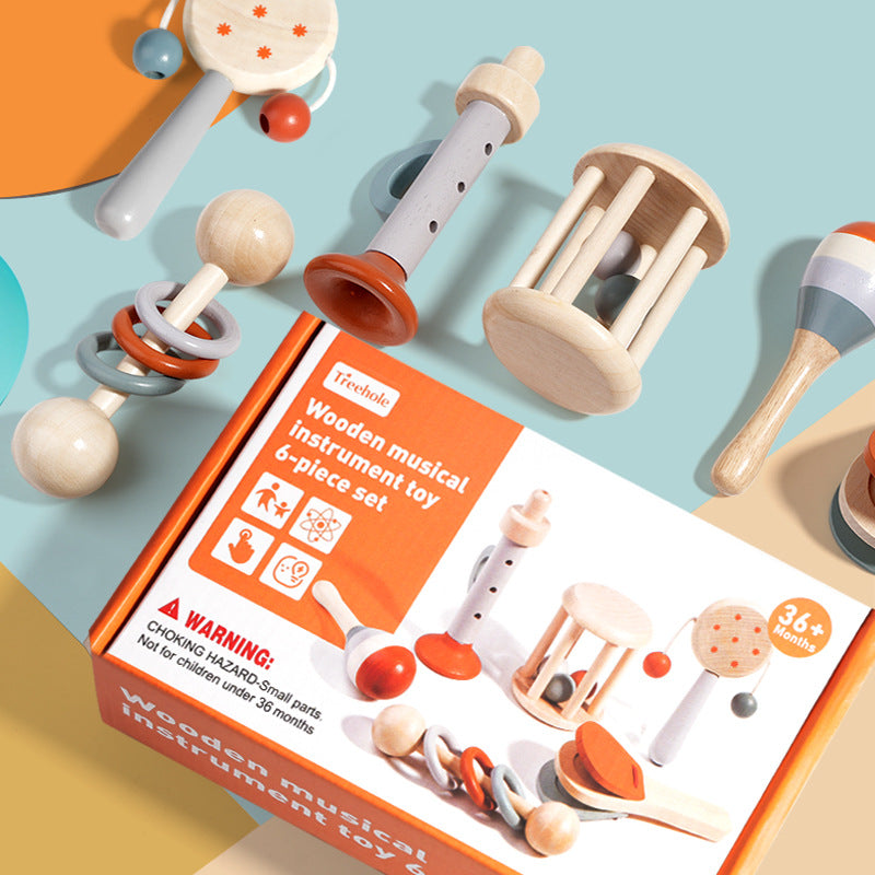 Baby Toddler Hand Rattle Drum Musical Instrument