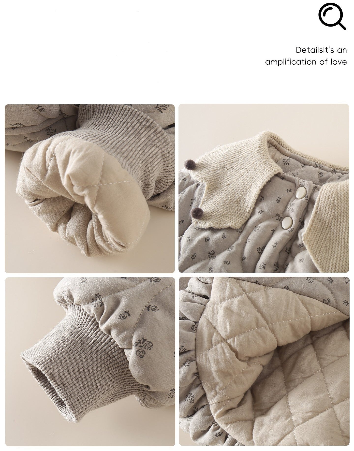 Chaqueta acolchada gruesa y cálida para bebé niña, suave y delicada con la piel